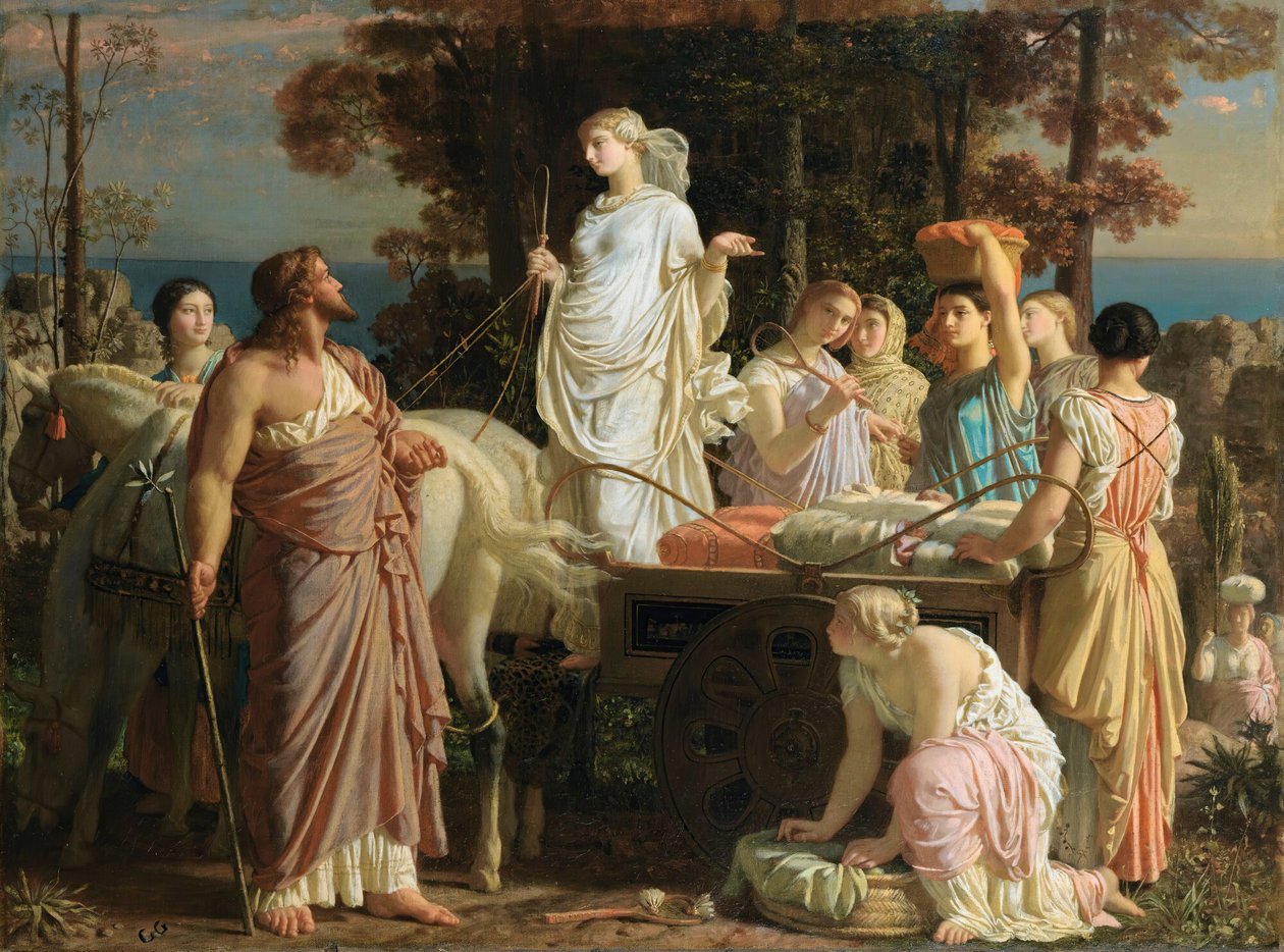 Ulisses i Nausicaa, c. 1853. autorstwa Charles Gleyre