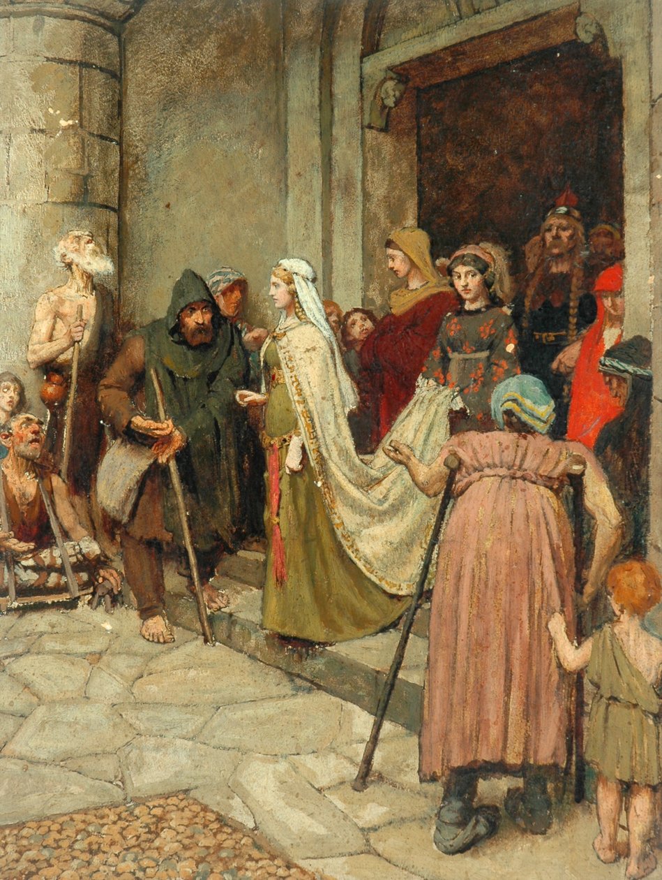 Przesłanie (Incydent z dziejów królów Merowingów) (olej na płycie pilśniowej) autorstwa Charles Gogin