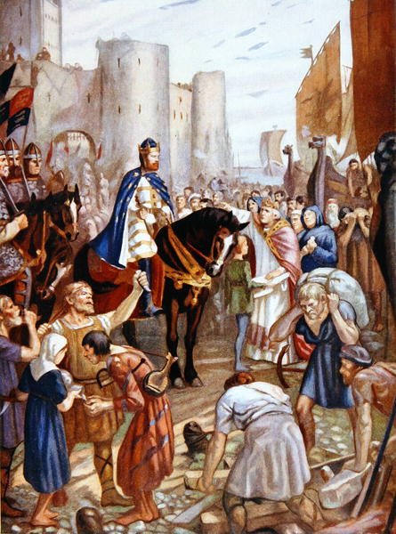 William Rufus (1056-1100) w Tower of London, ilustracja z „Hutchinson