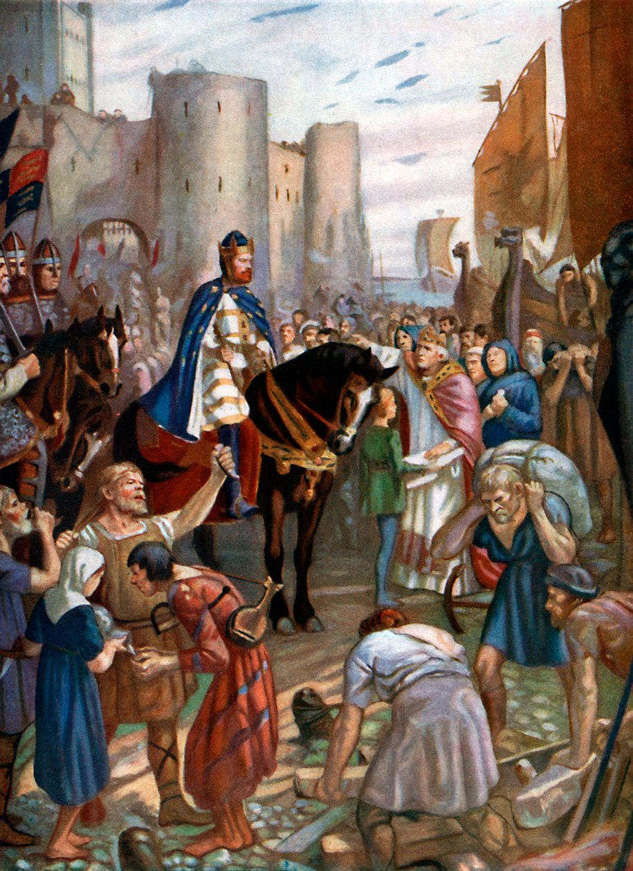 William Rufus w Tower of London, koniec XI wieku, ok. 1920 r. autorstwa Charles Goldsborough Anderson