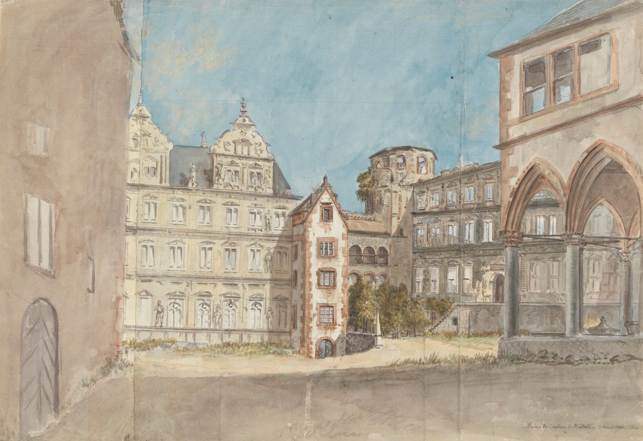 Ruiny zamku w Heidelbergu autorstwa Charles Gore