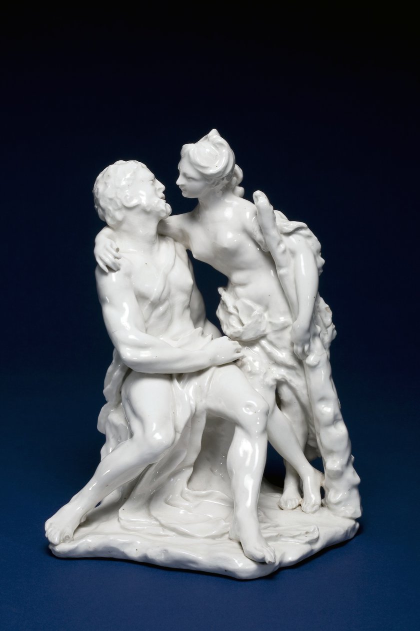 Hercules i Omphale, ok.1749-59 (porcelana z miękkiej pasty) autorstwa Charles Gouyn