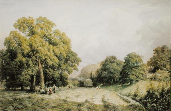 Sianokosy, Lewes, Sussex (akwarela na papierze) autorstwa Charles Grant Davidson