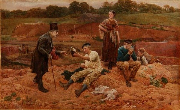 In The Brickfield (akwarela na ołówku wzmocniona bielą na papierze) autorstwa Charles Green
