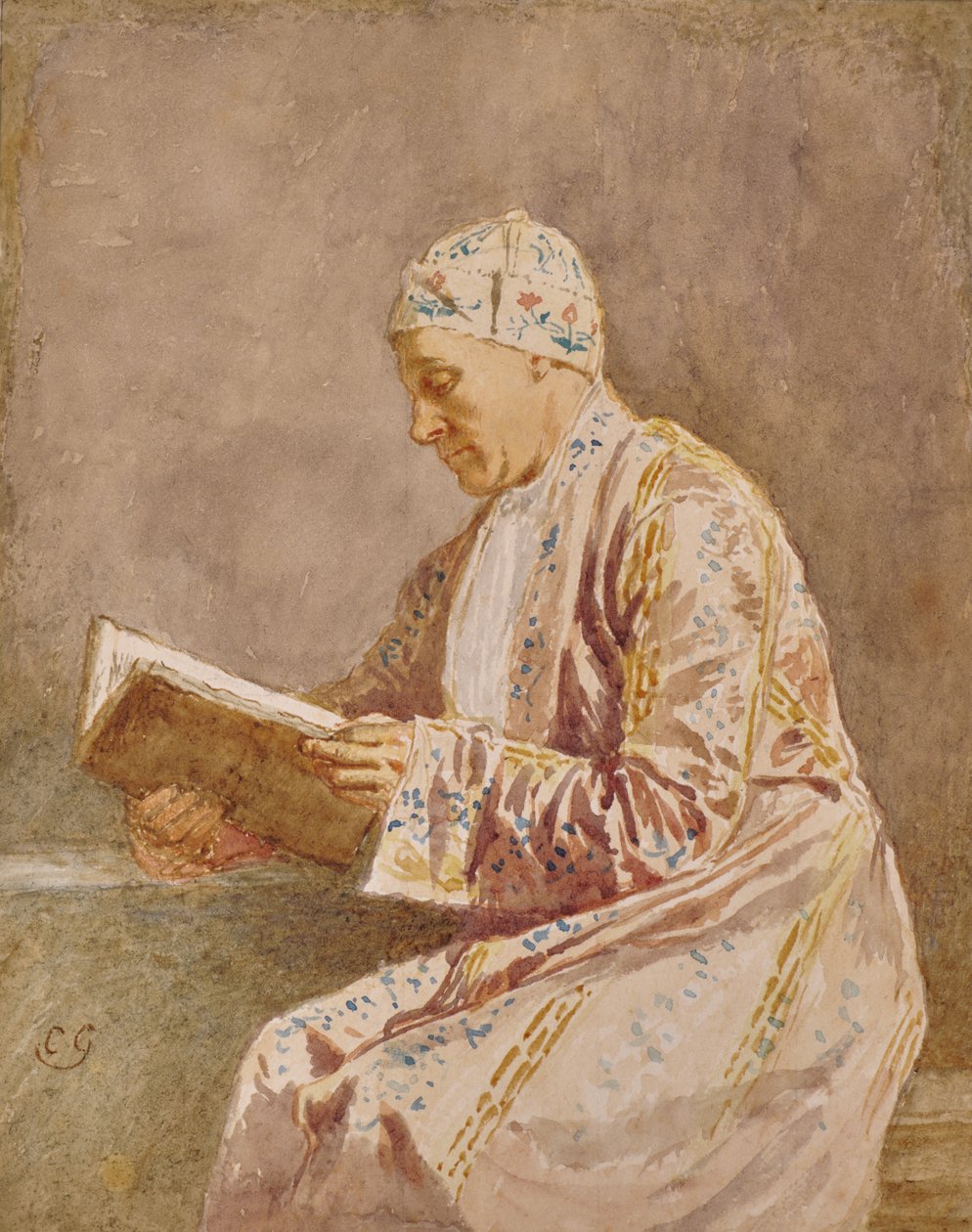 Mężczyzna czytający autorstwa Charles Green