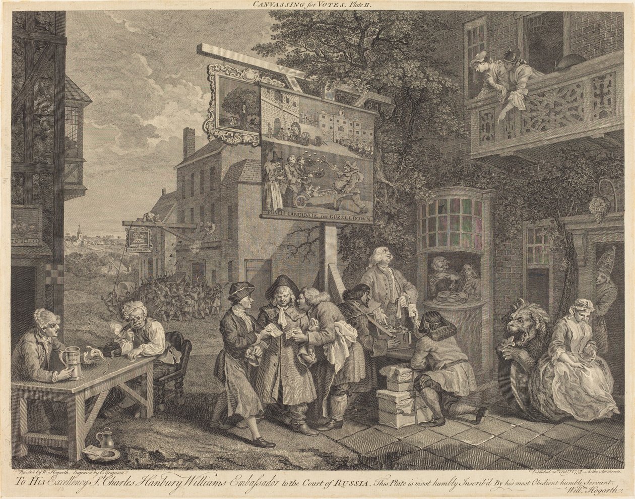 Akwizycja dla głosów autorstwa Charles Grignion after William Hogarth