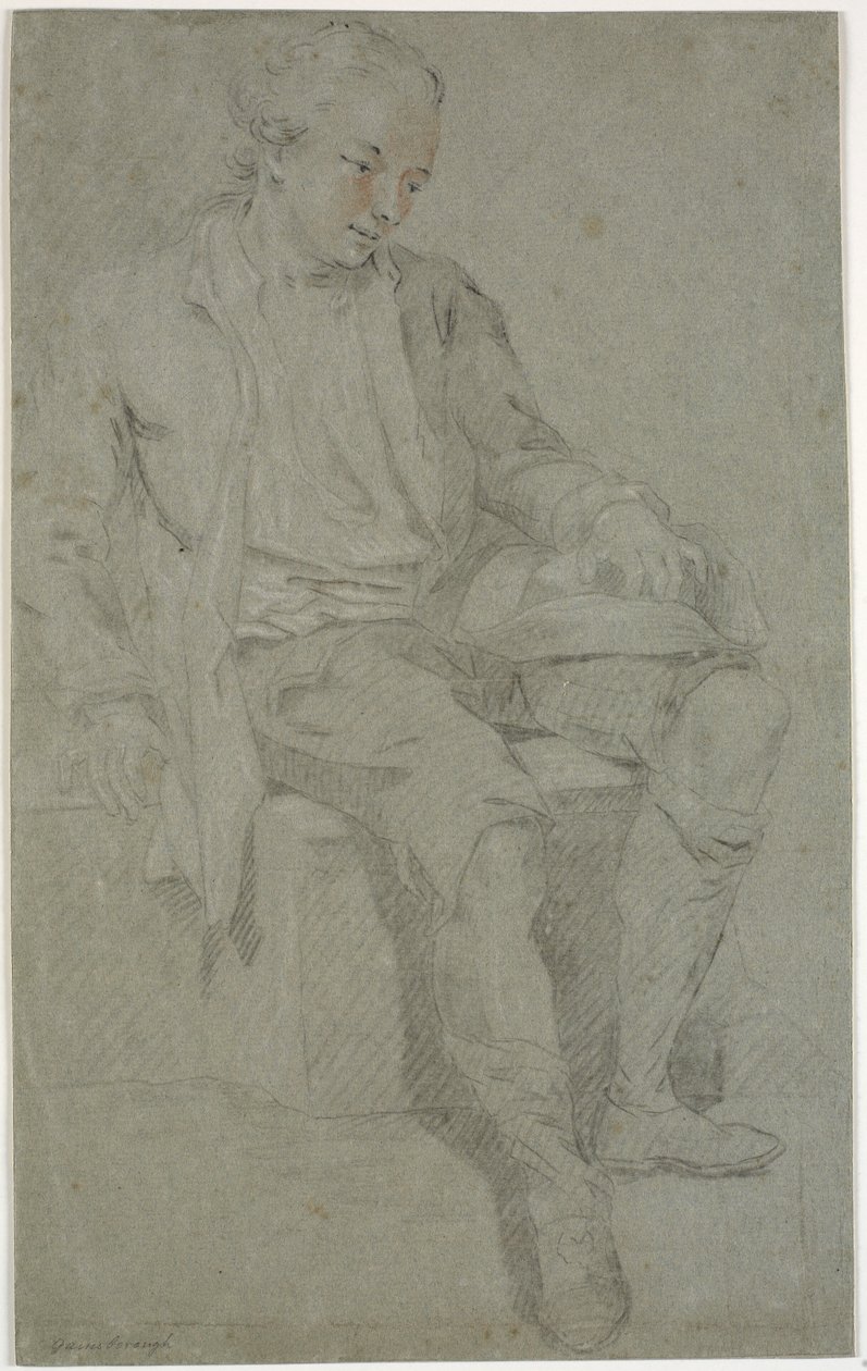 Studium siedzącej młodzieży autorstwa Charles Grignion d.Æ.