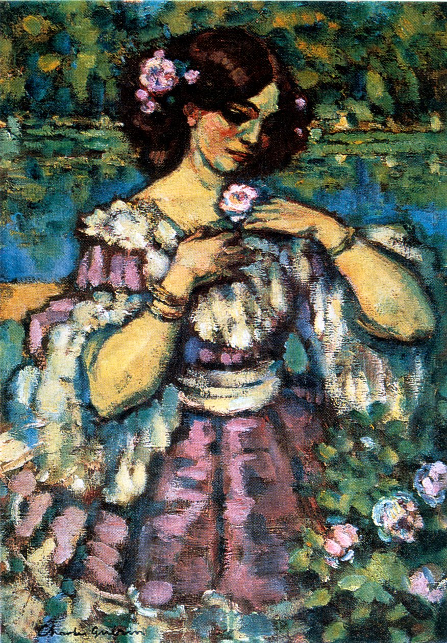 Kobieta z różą, 1901 autorstwa Charles Guerin