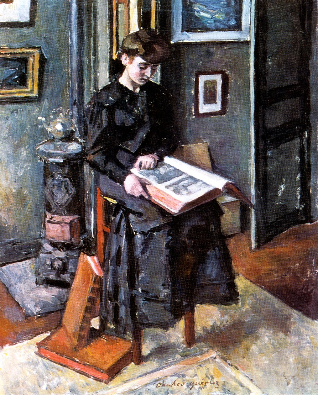 „Czytanie młodszej osoby”, 1906 autorstwa Charles Guerin