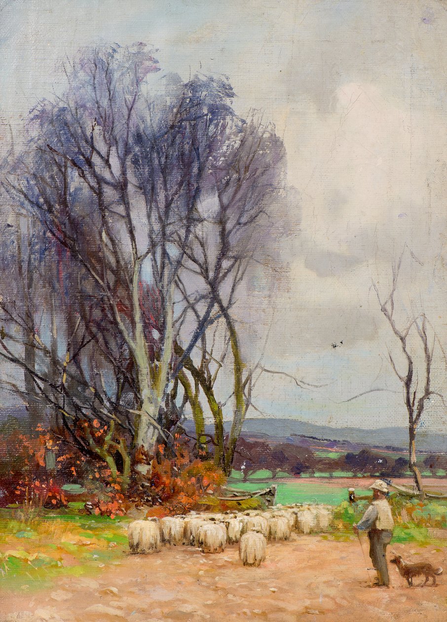 Widok ze Strathmartine Road, Downfield, Dundee (olej na płótnie) autorstwa Charles Gustav Louis Phillips