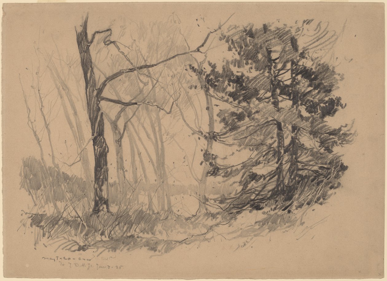 Wnętrze z drewna autorstwa Charles H. Woodbury