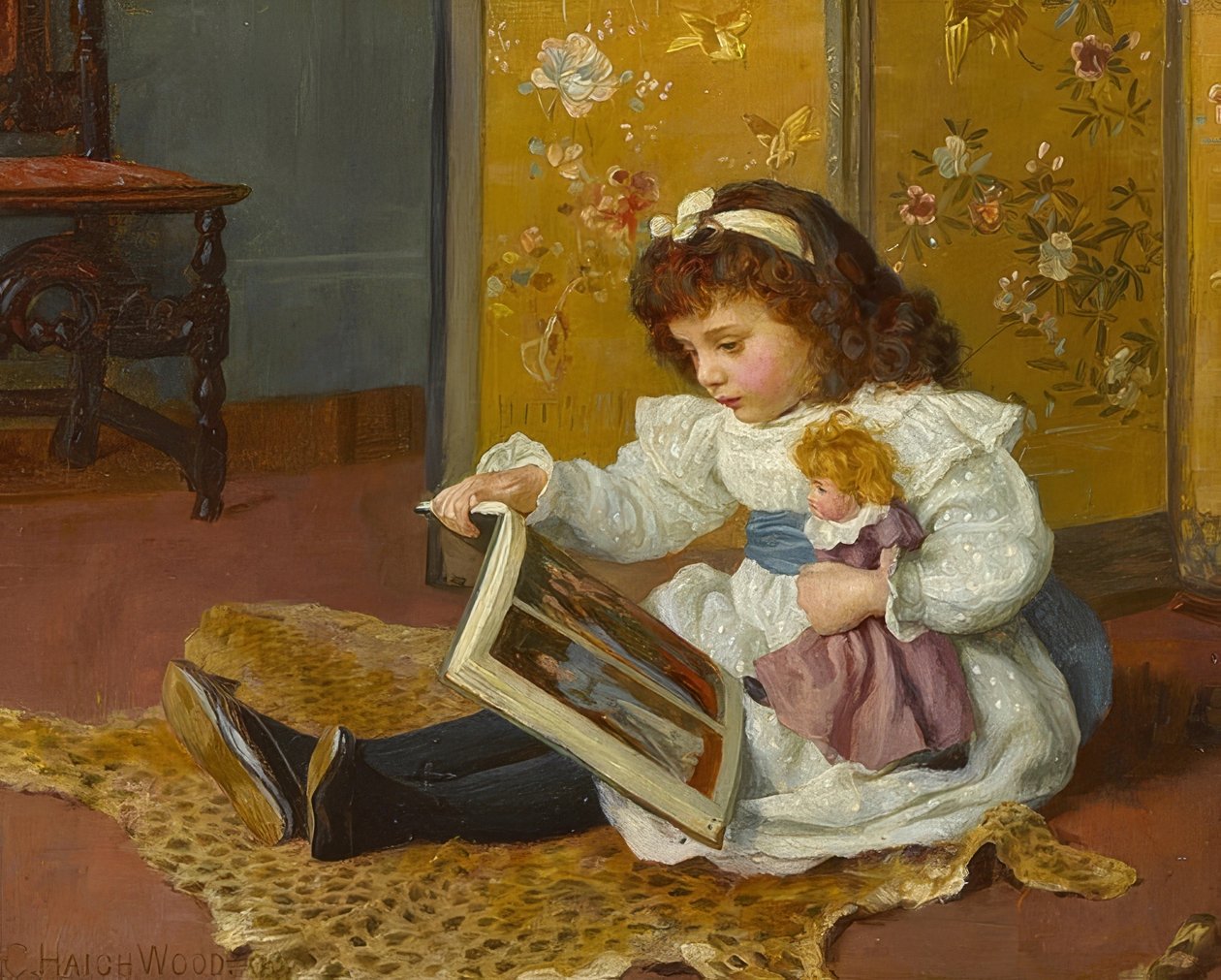 Bajkowa godzina. 1893 autorstwa Charles Haigh Wood