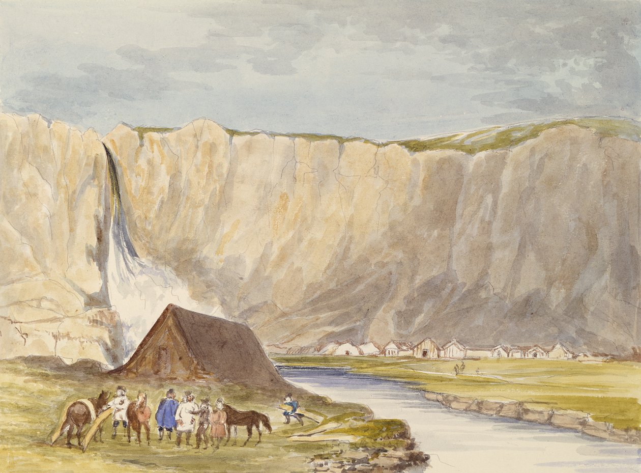 Widok, region polarny (wc i grafit na papierze) autorstwa Charles Hamilton Smith