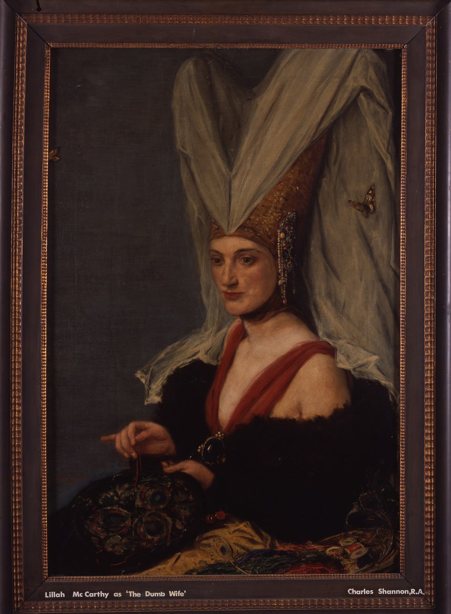 Lillah McCarthy jako głupia żona, 1922 autorstwa Charles Haslewood Shannon