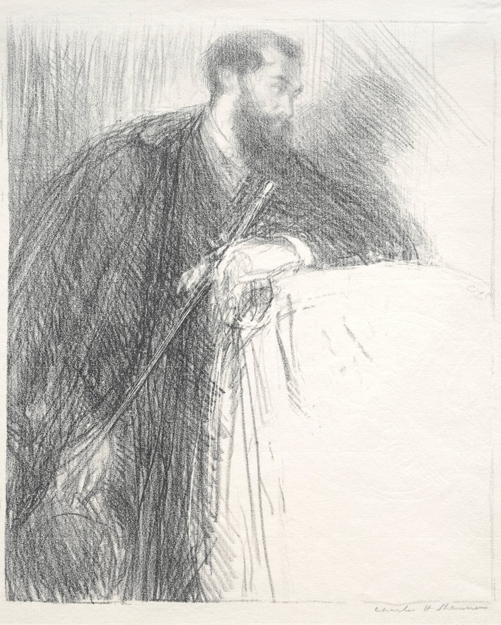 Lucien Pissarro, 1895. autorstwa Charles Haslewood Shannon