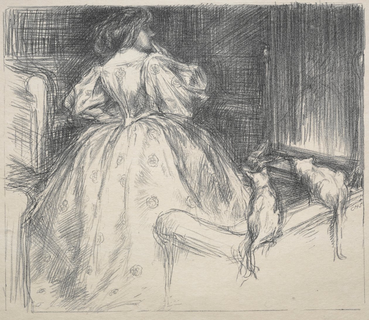 Fantastyczna sukienka, 1890. autorstwa Charles Haslewood Shannon