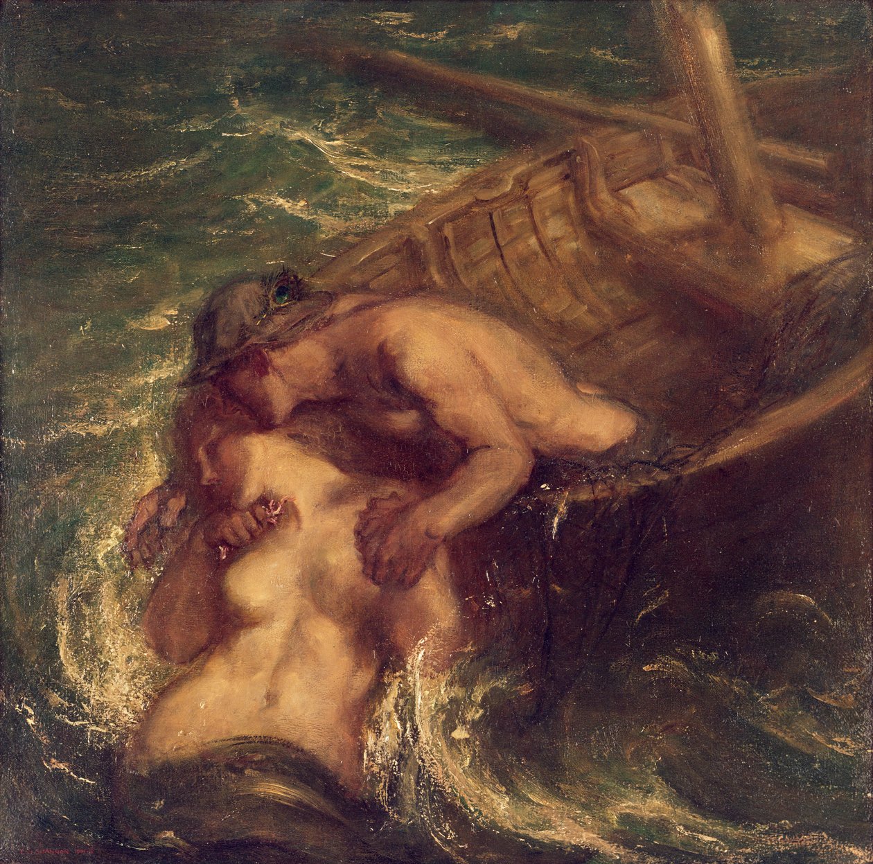 Rybak i syrena, 1901-03 autorstwa Charles Haslewood Shannon