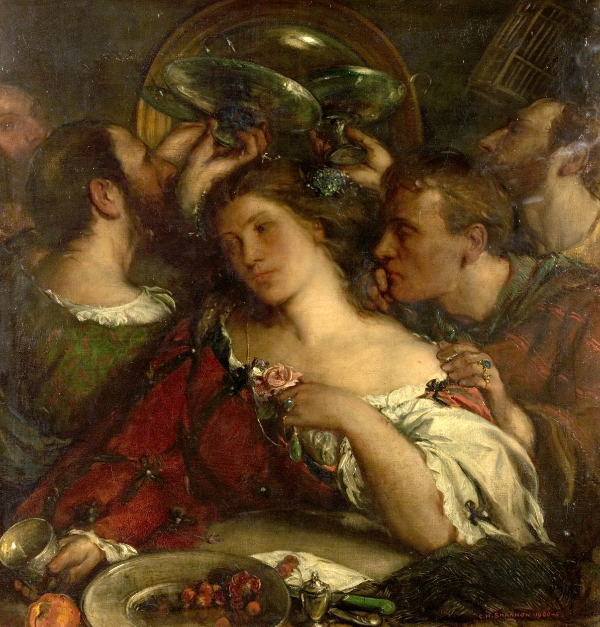 Tibullus w Domu Delii, 1900-05 autorstwa Charles Haslewood Shannon