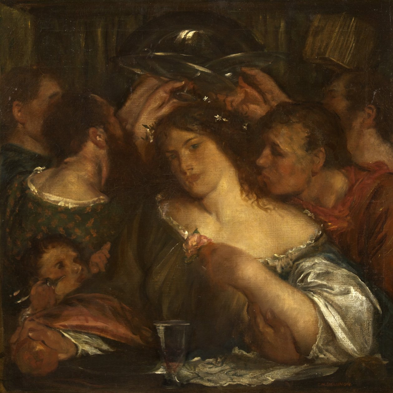 Tibullus w Domu Delii, ok. 1900 (olej na płótnie) autorstwa Charles Haslewood Shannon