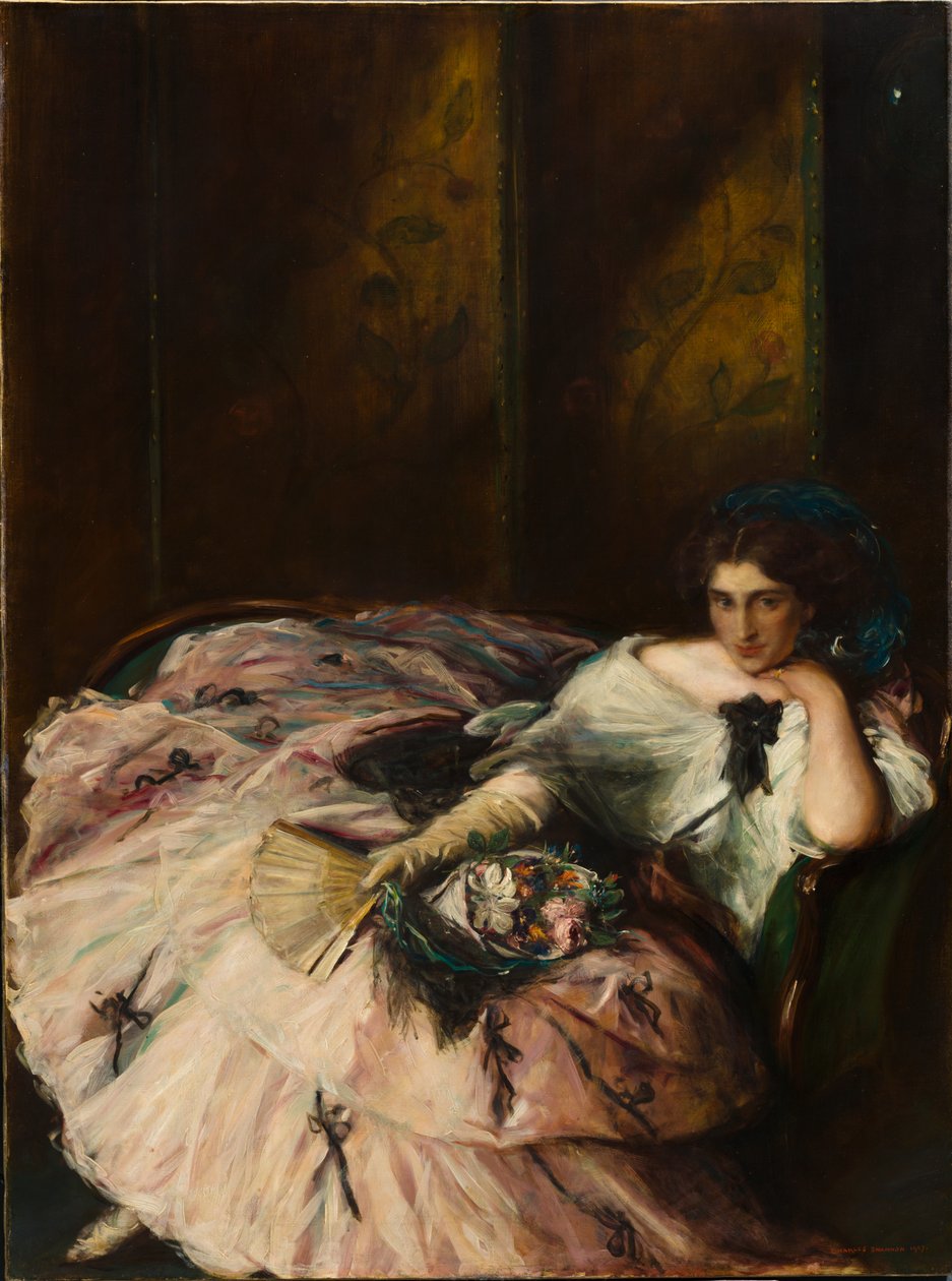 Pamiątka z międzynarodowego balowego portretu panny Kathleen Bruce, 1907. autorstwa Charles Hasslewood Shannon
