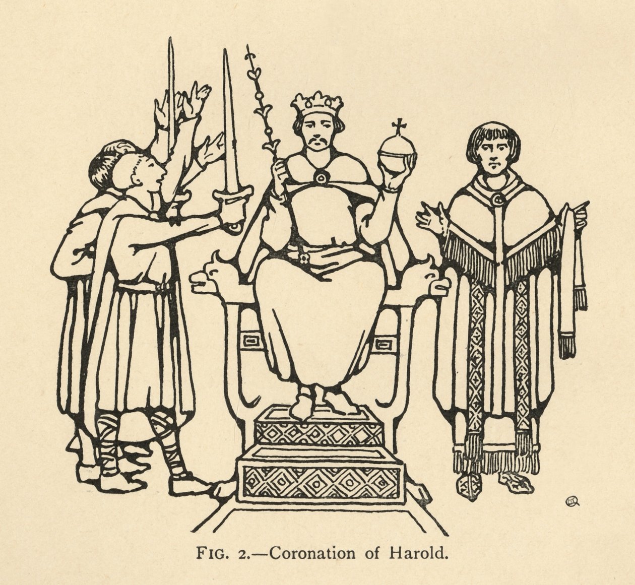 Koronacja Harolda, 1931 autorstwa Charles Henry Bourne Quennell