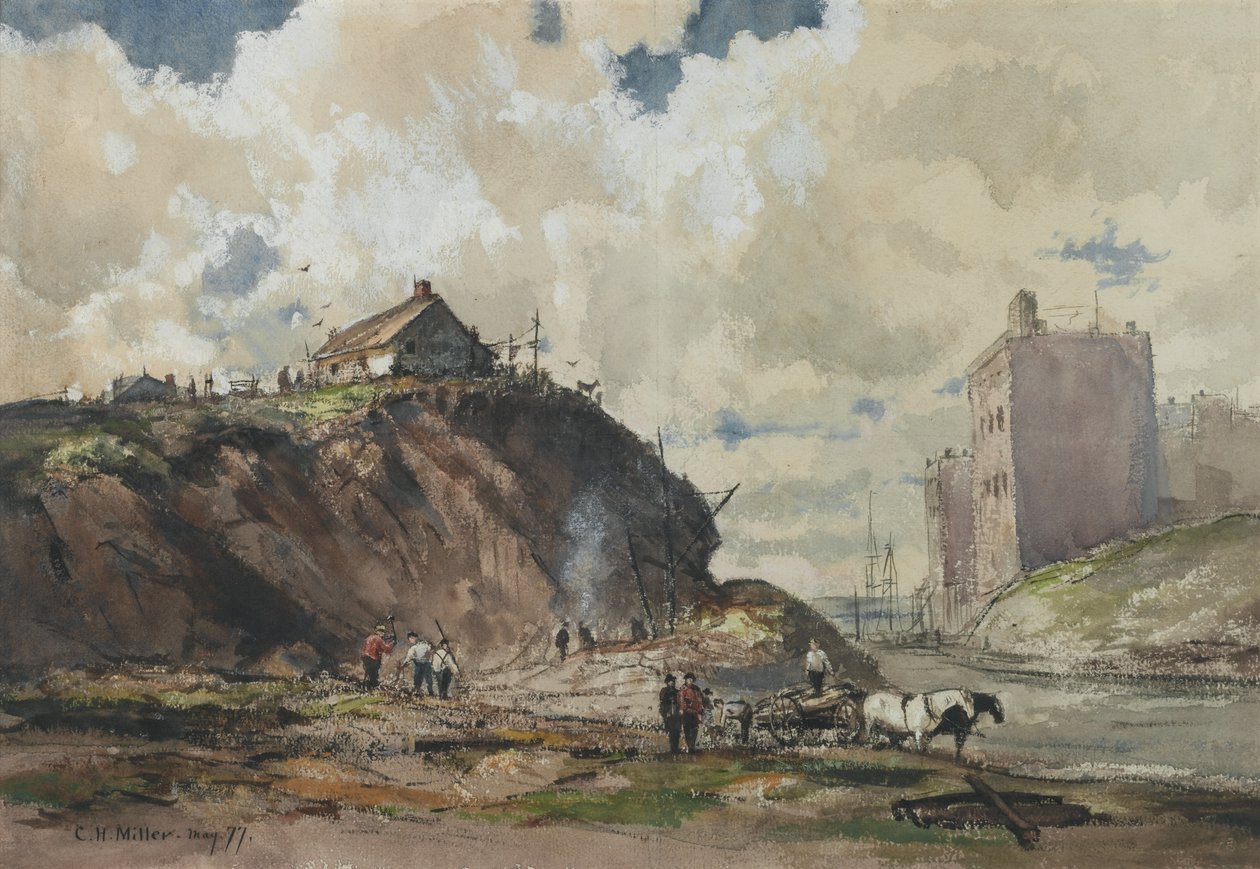 Sposób, w jaki zbudowane jest miasto, 1877 (wc na papierze) autorstwa Charles Henry Miller