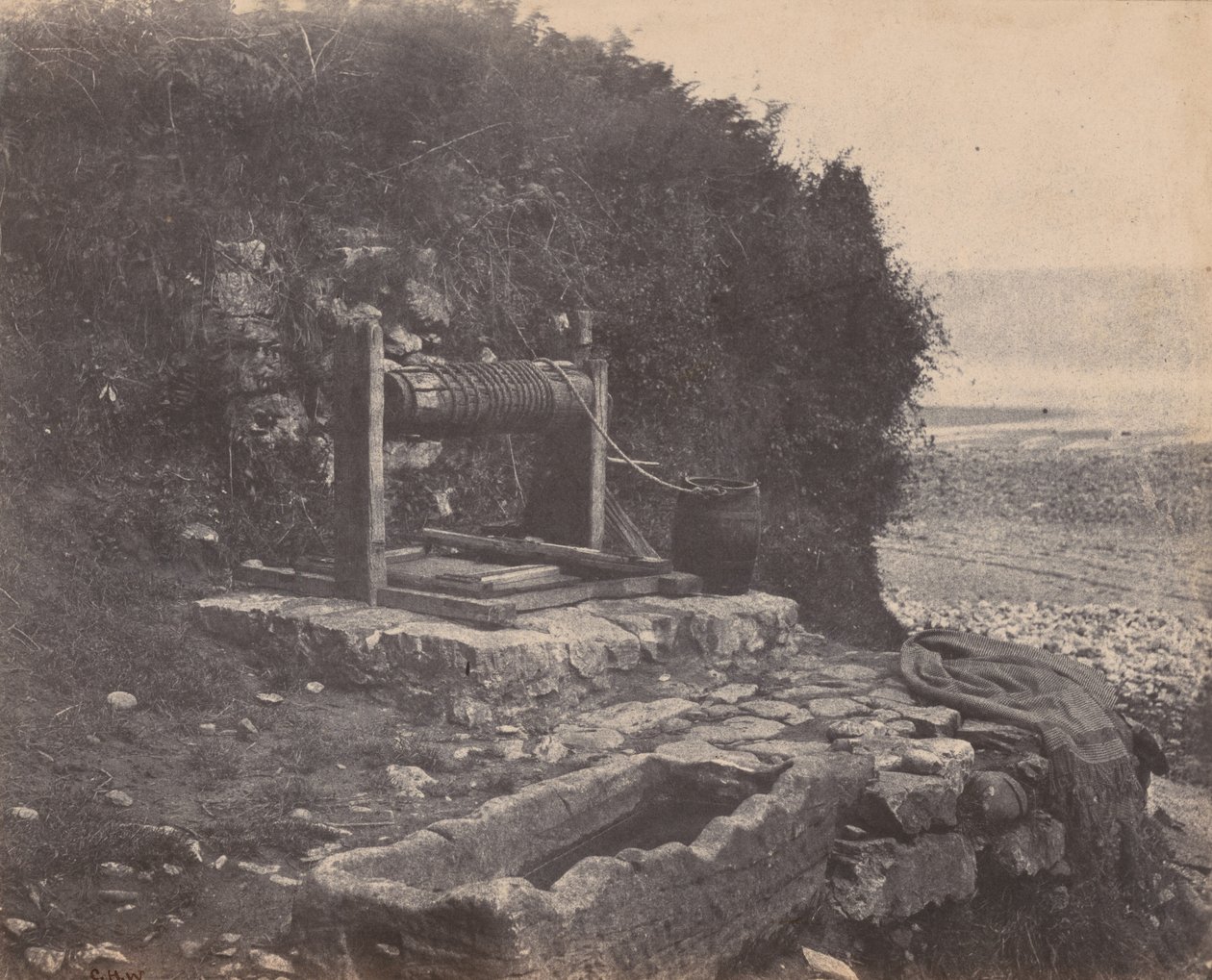 Studnia nad morzem, Langland Bay, Swansea, Walia, ok. 1854 (zdjęcie) autorstwa Charles Henry Waring