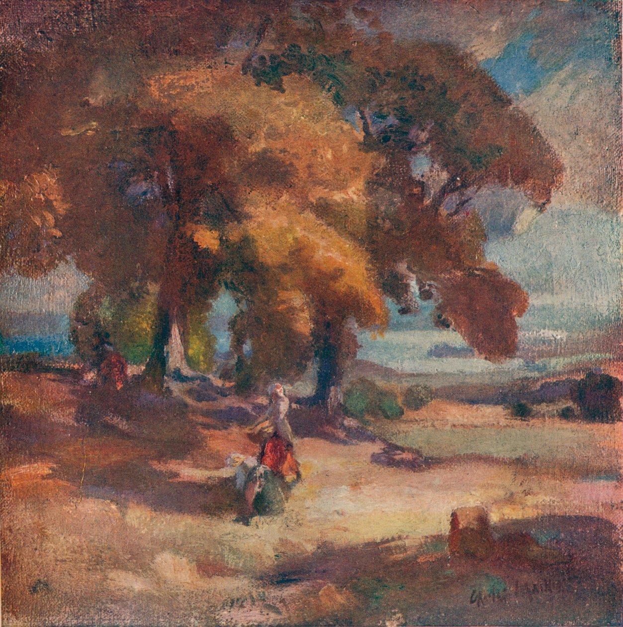 Zbieracze Orzechów, ok. 1902 r autorstwa Charles Hodge Mackie