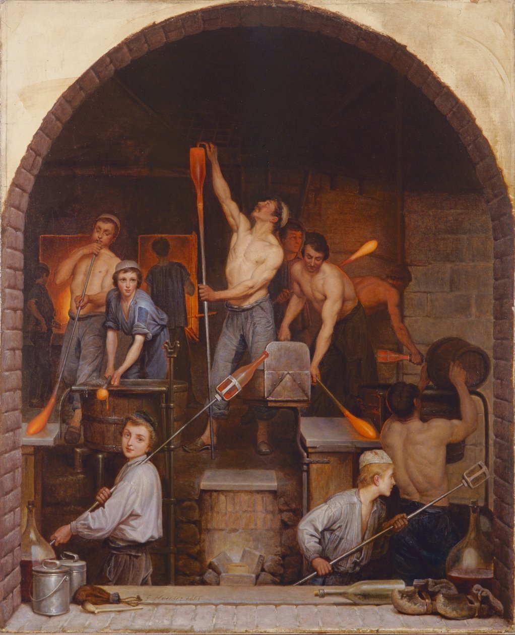 Wnętrze pieca, 1865 r. autorstwa Charles Housez