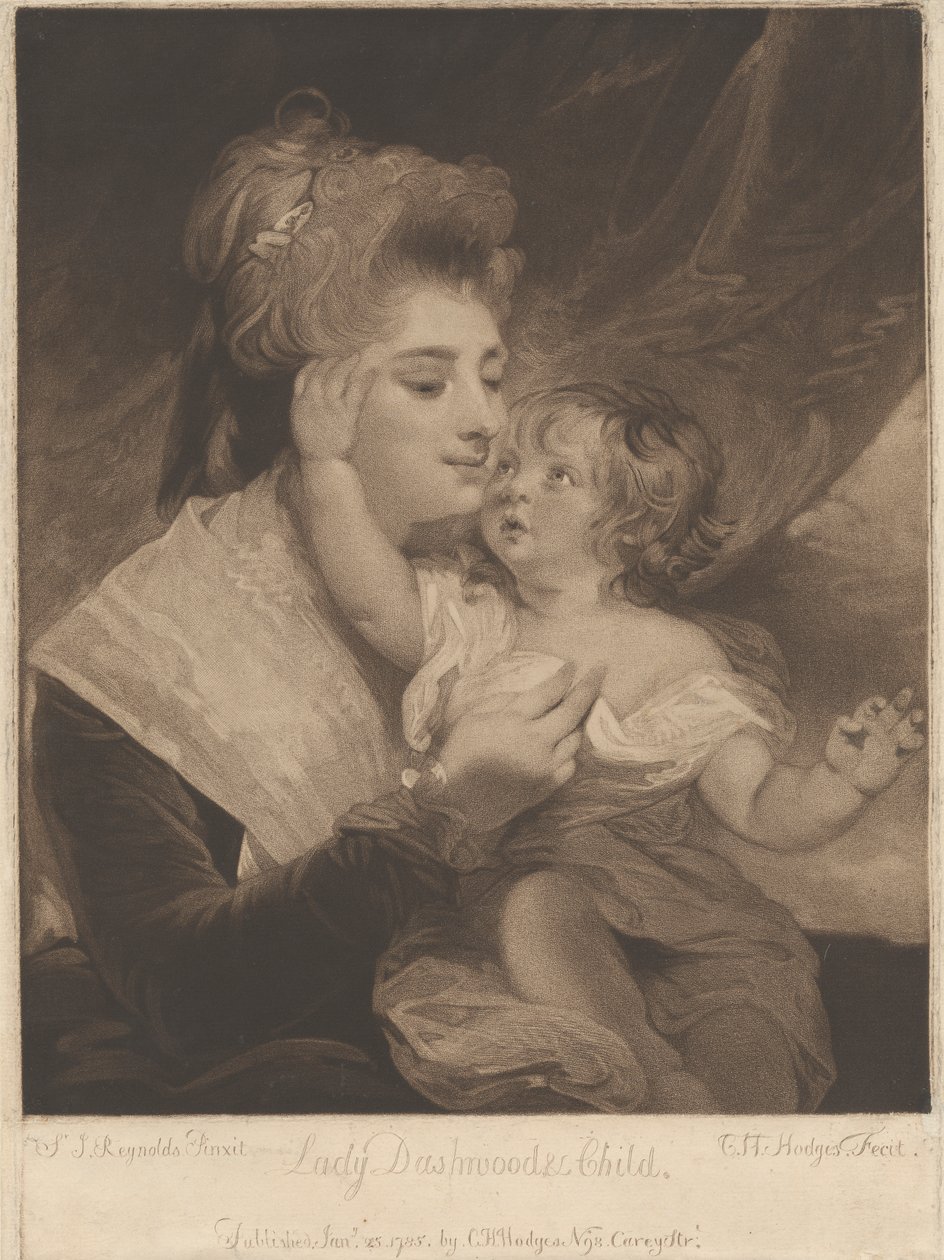 Lady Dashwood i dziecko autorstwa Charles Howard Hodges