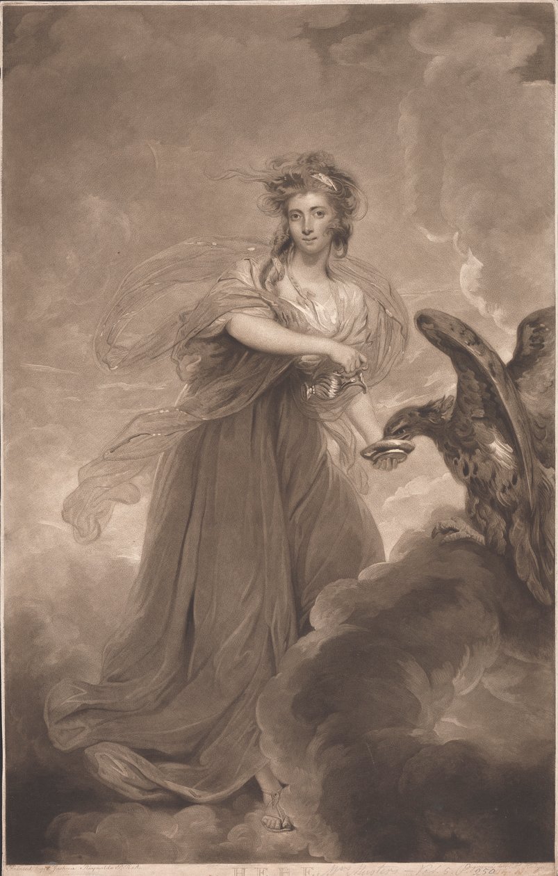 Pani Sophia (z domu Heywood) zbiera się jako Hebe autorstwa Charles Howard Hodges