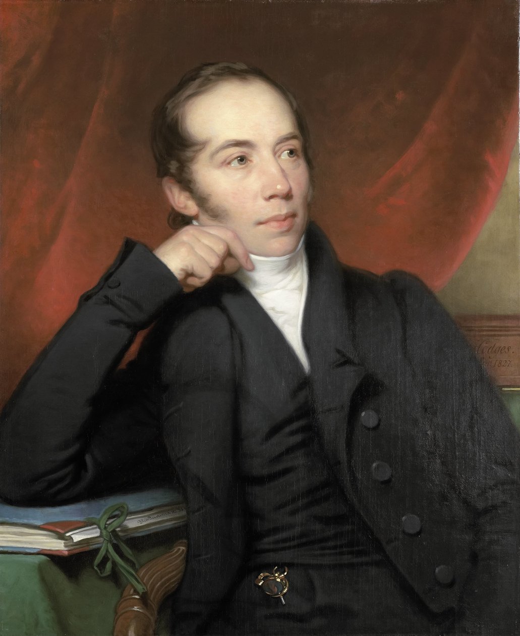 Portret Pietera Ernsta Hendrika Praetoriusa, brokera, rysownika i malarza. Prezes Zarządu Rijksmuseum 1852-74 autorstwa Charles Howard Hodges