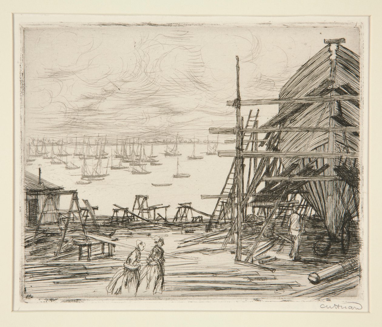 Plac budowy w Cancale autorstwa Charles Huard