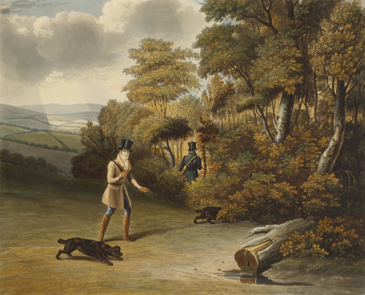 1 października 1827 (akwatinta ręcznie kolorowana) autorstwa Charles Hunt