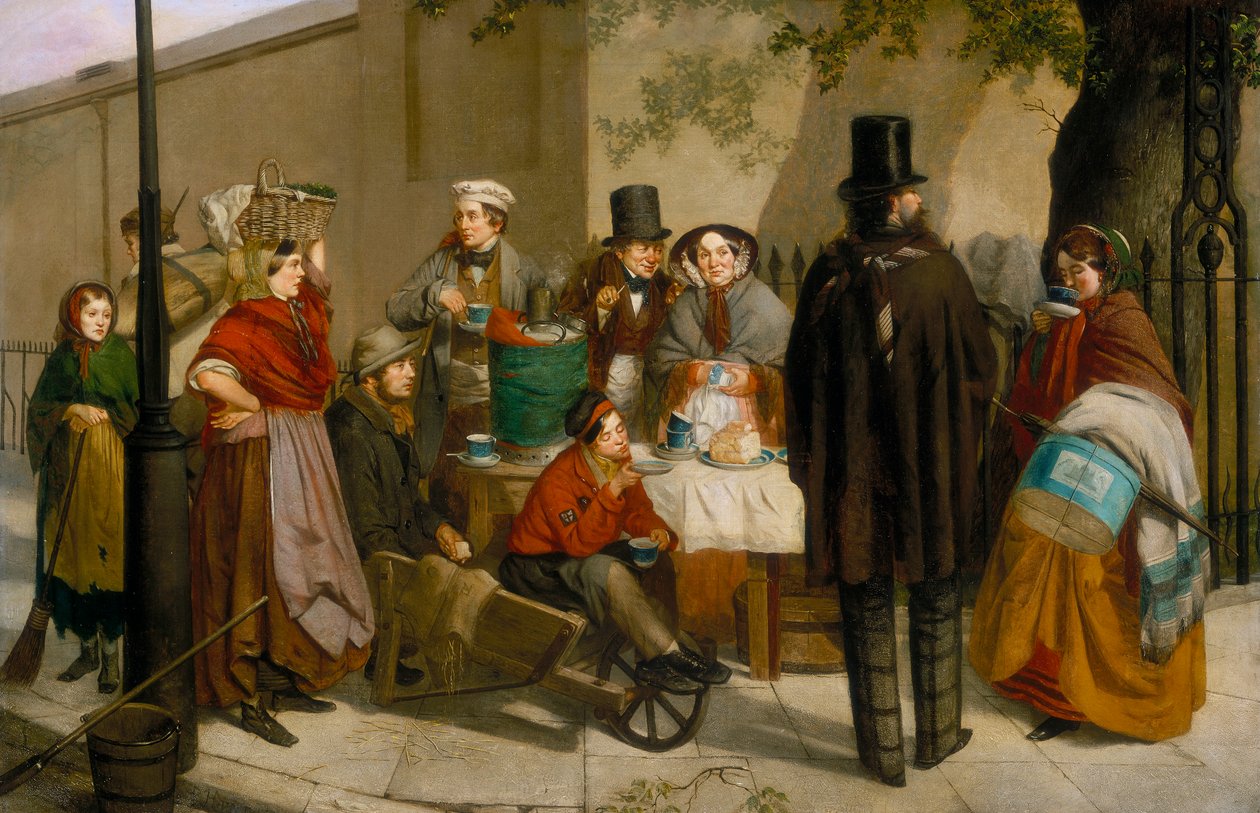 „Stoisko z kawą” 1881 autorstwa Charles Hunt