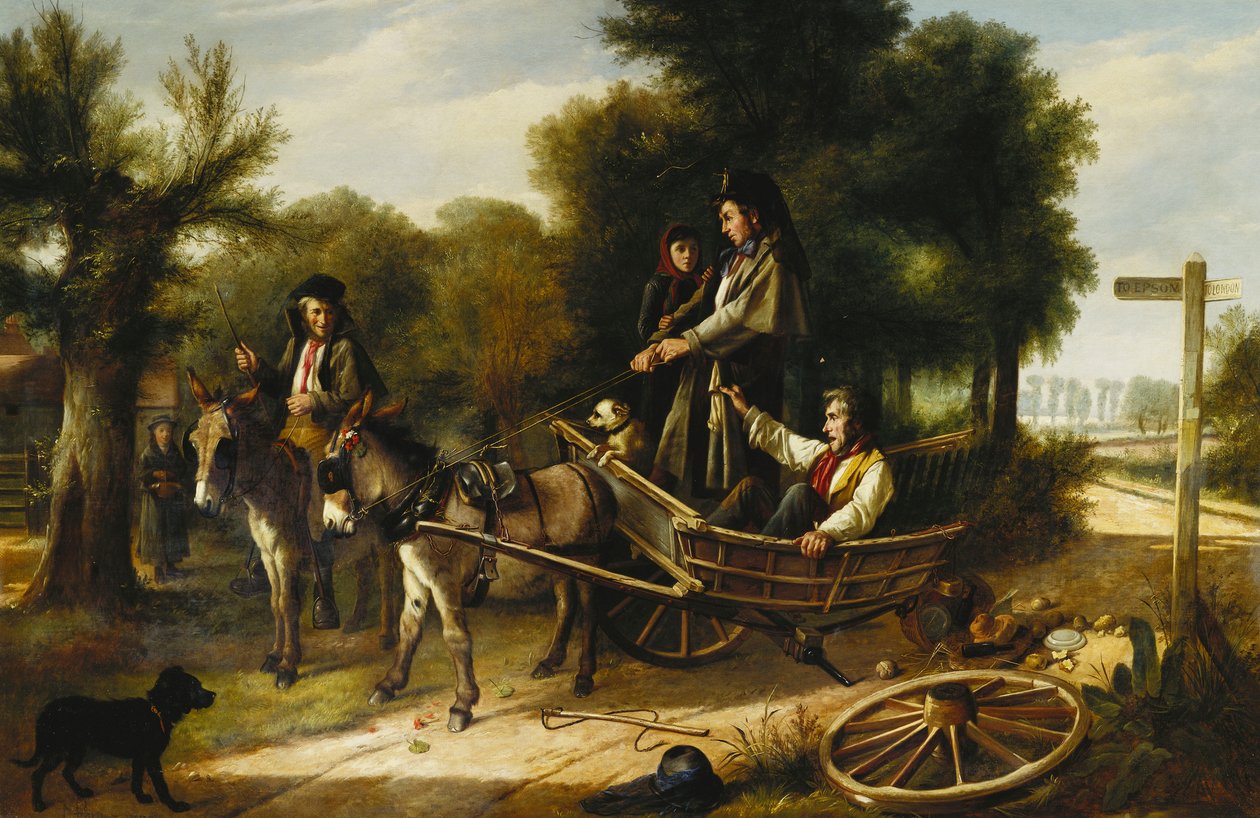 Nieszczęście na rozdrożu, 1880 autorstwa Charles Hunt