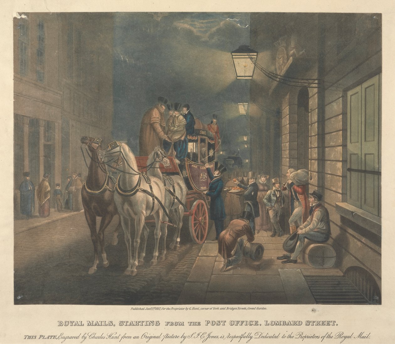 Royal Mails, począwszy od urzędu pocztowego, Lombard Street autorstwa Charles Hunt