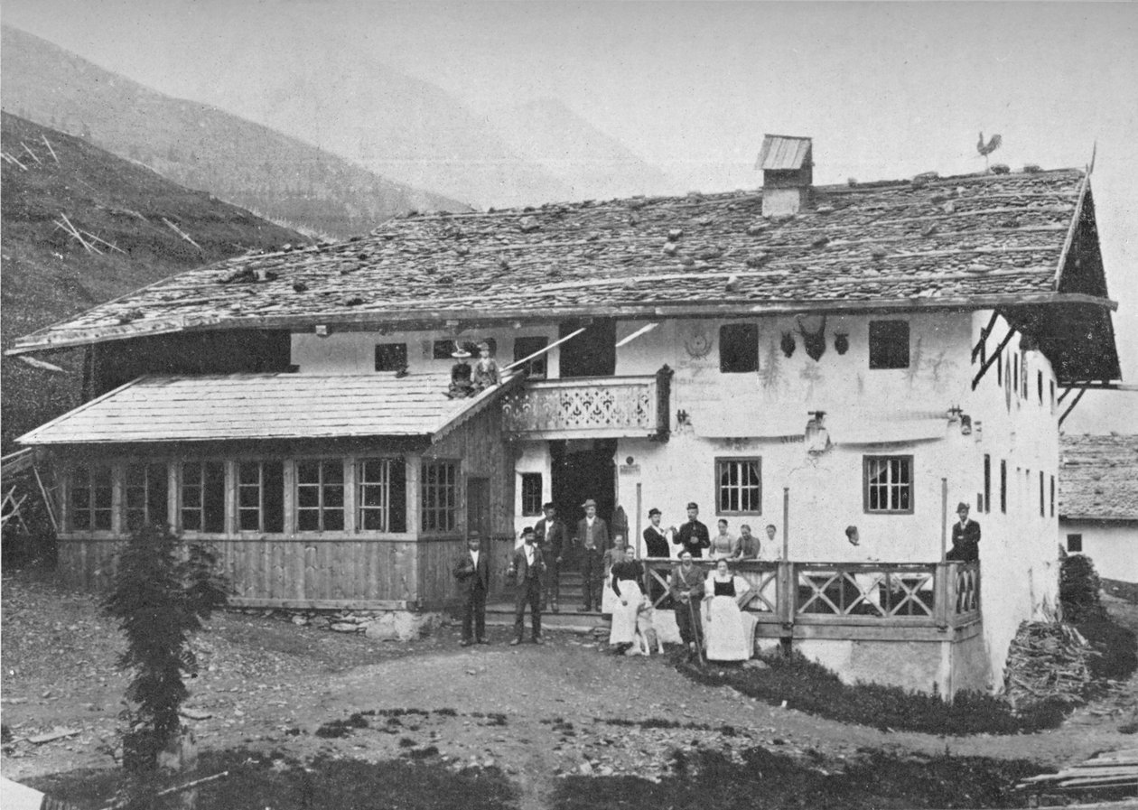 Schronisko górskie, Tyrol, ok. 1913 r. autorstwa Charles J. S. Makin