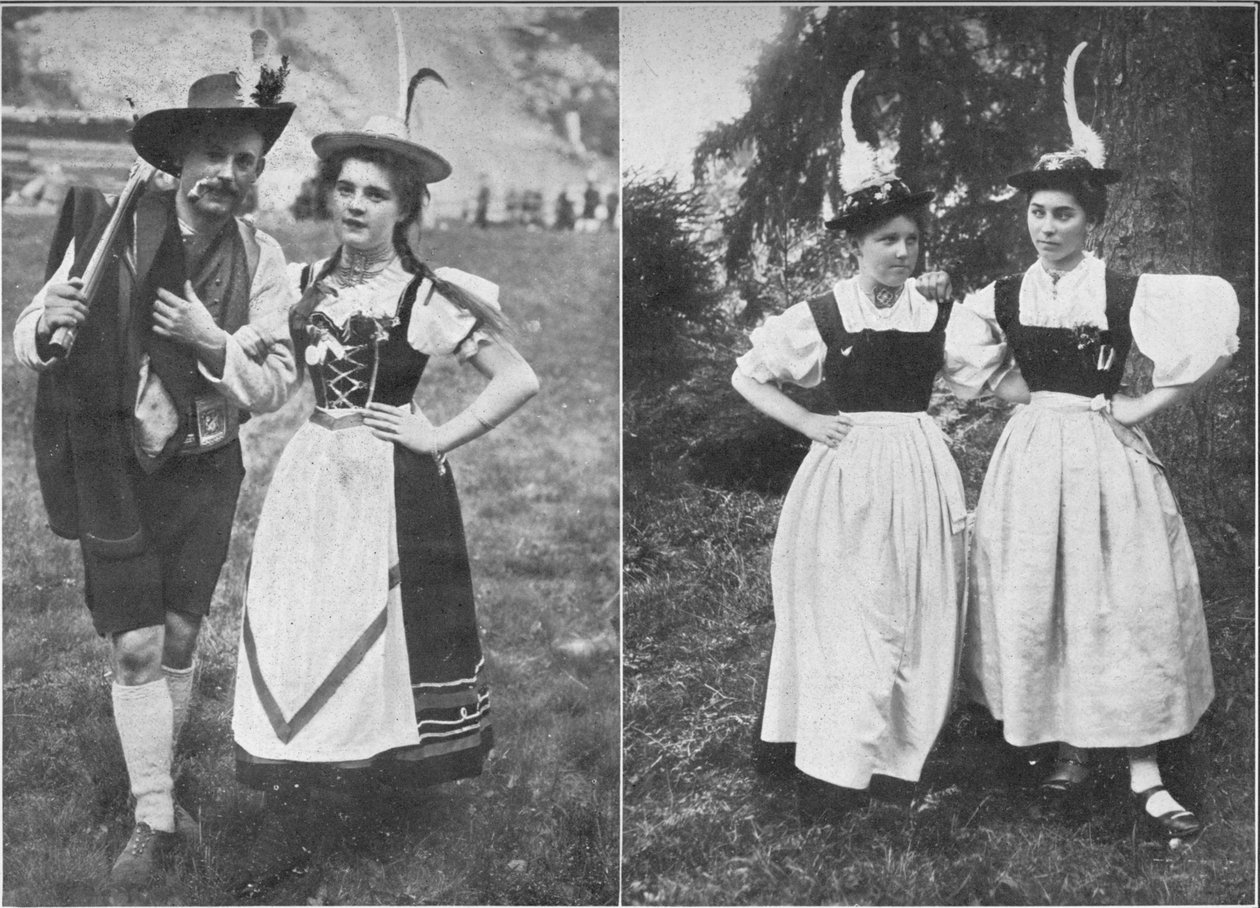 Rodzaje stroju tubylców tyrolskich, c1913 autorstwa Charles J. S. Makin