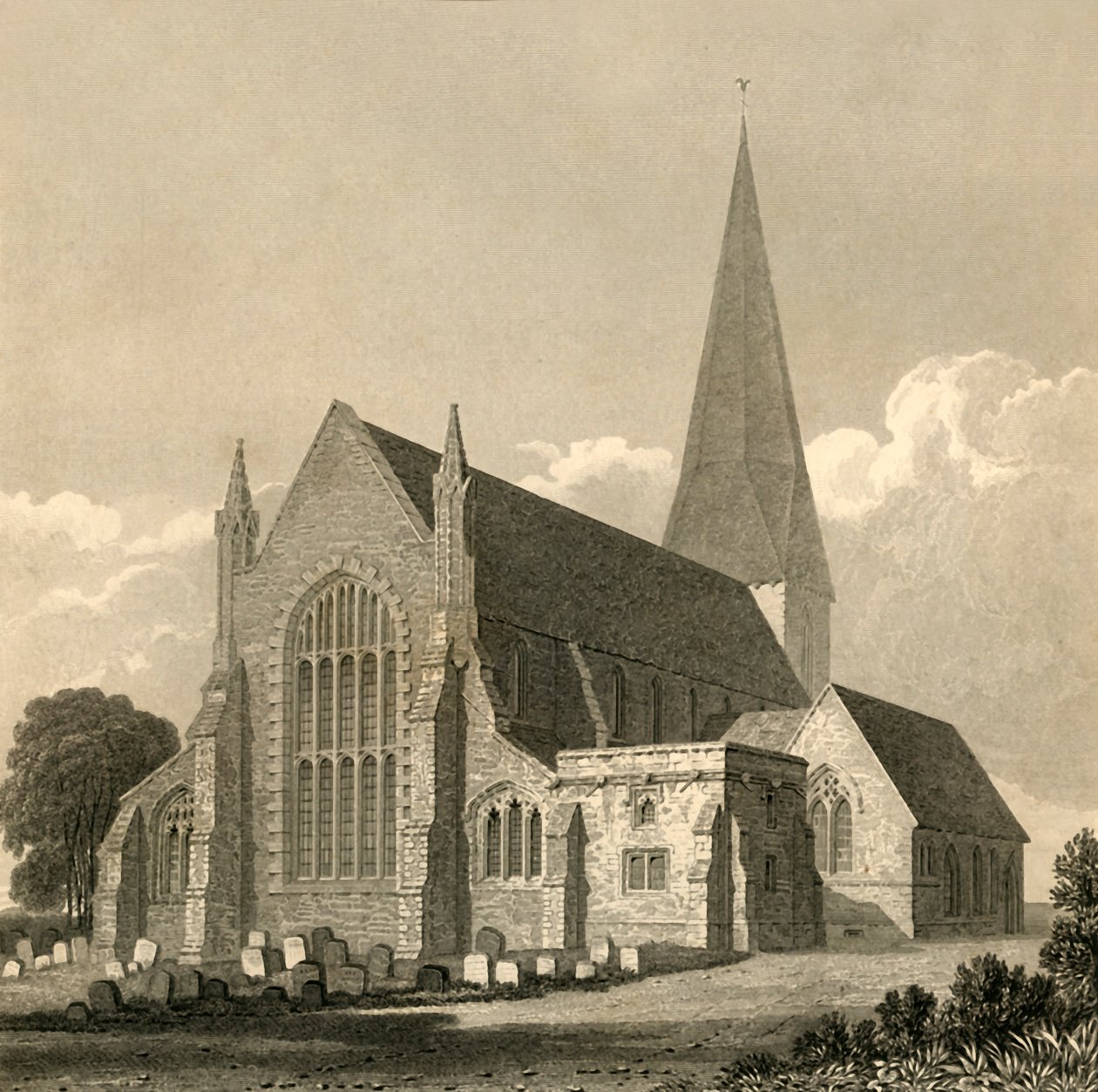 Kościół Horsham, 1835. autorstwa Charles J. Smith