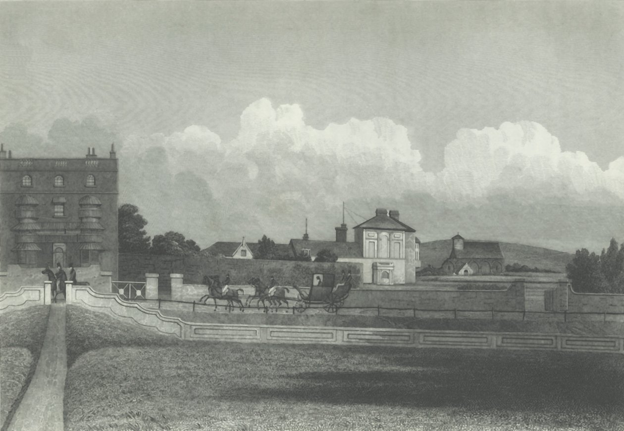 Kościół Hove, Od morza, 1835. autorstwa Charles J. Smith