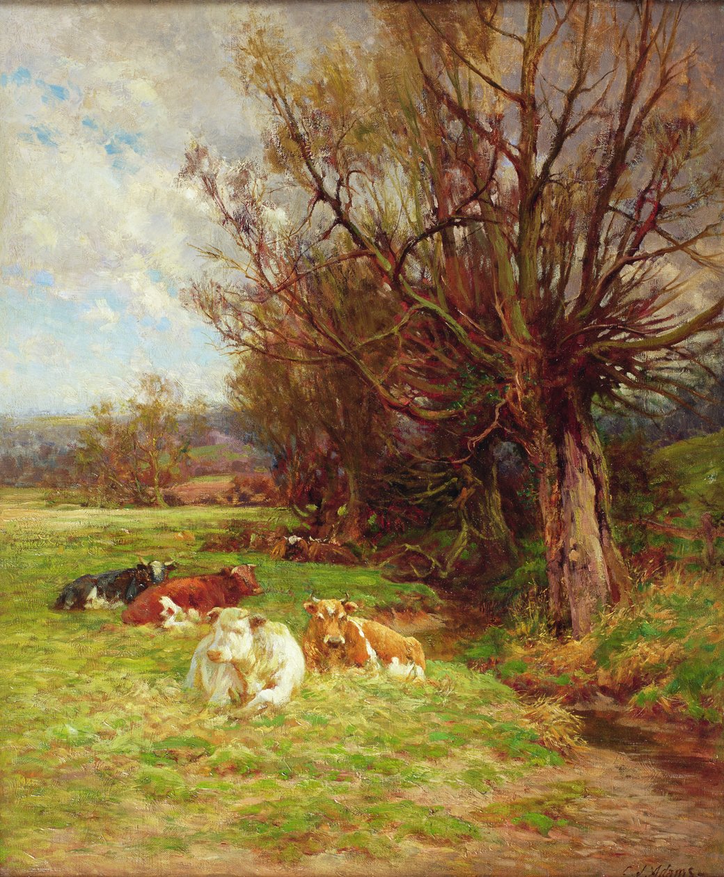 Wypas bydła autorstwa Charles James Adams
