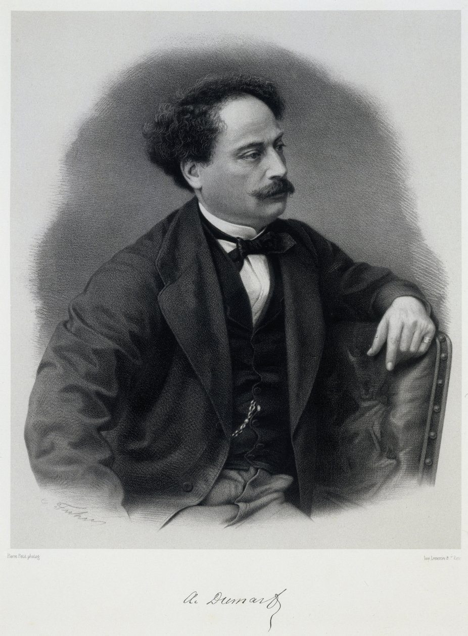 Alexandre Dumas, fils 1824-1895, połowa XIX wieku. autorstwa Charles Jeremie Fuhr