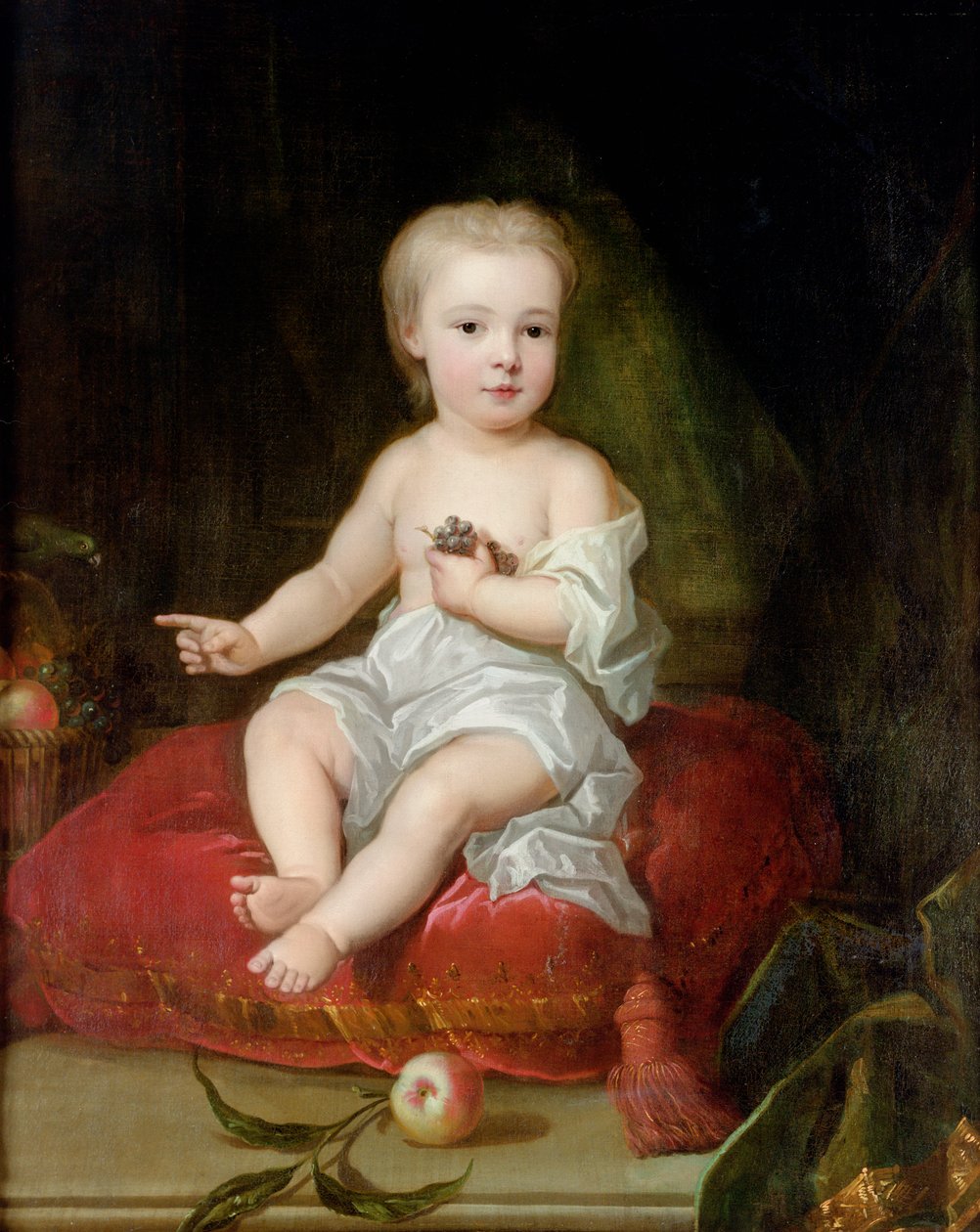 Portret św. Jana z Holles (1710-38), najmłodszego syna Henryka, I wicehrabiego św. Jana, jako dziecko, ok. 1711 autorstwa Charles Jervas