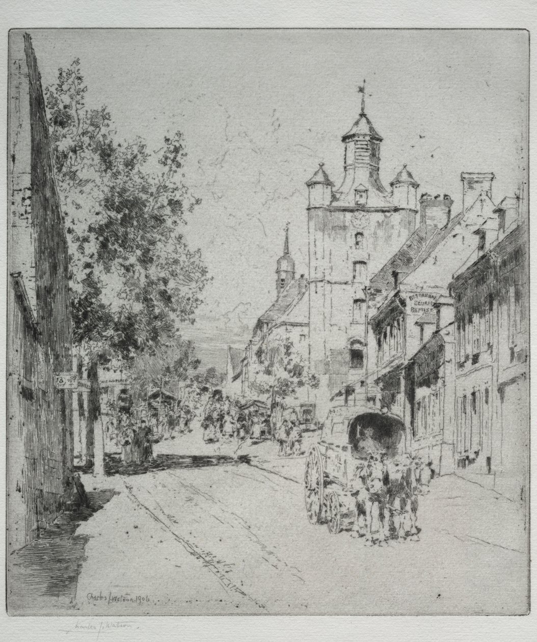 Wieża spacerowa, St. Riquier autorstwa Charles John Watson