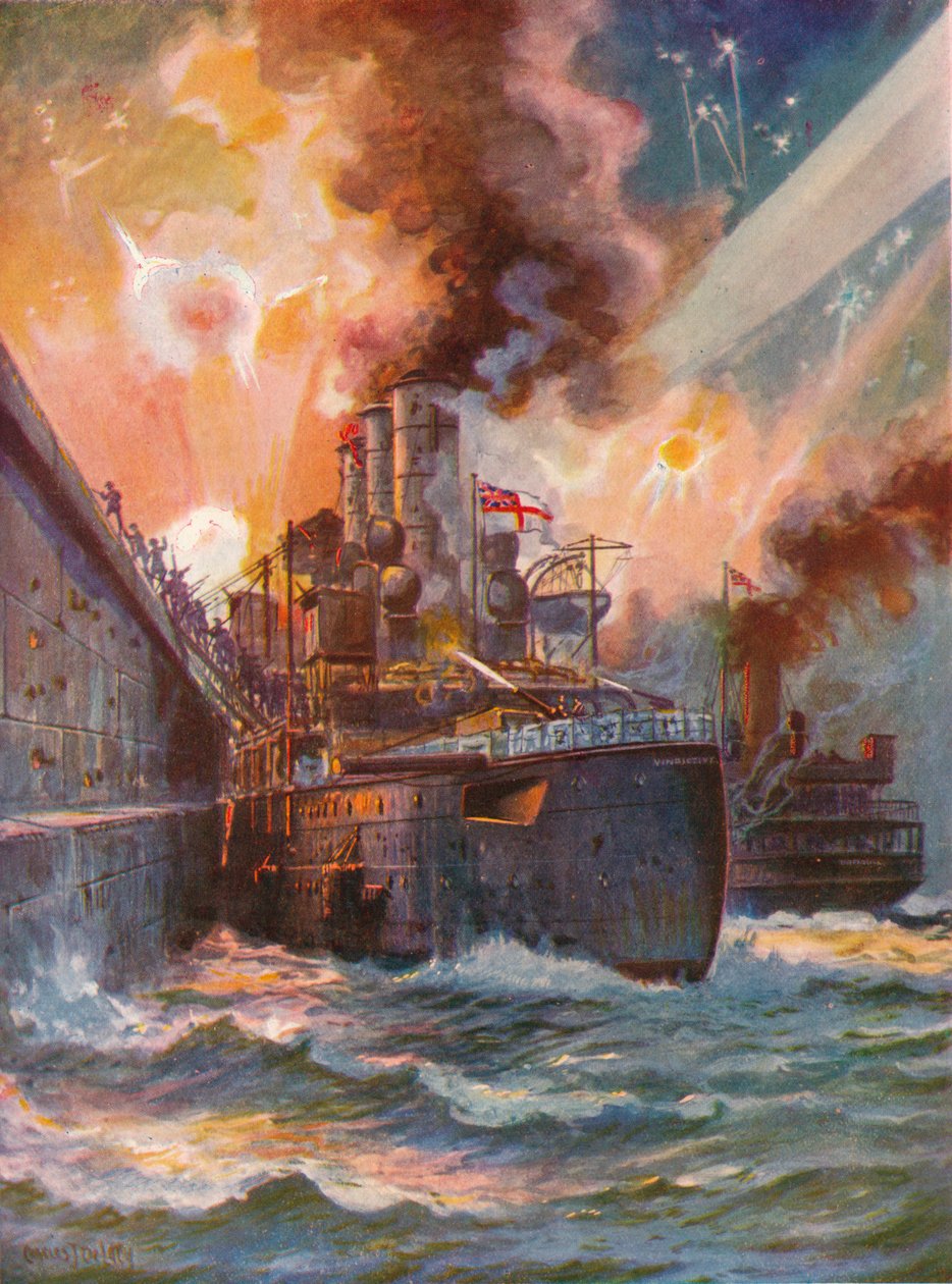 Mściwa w Zeebrugge, 1918 1919 autorstwa Charles John de Lacy