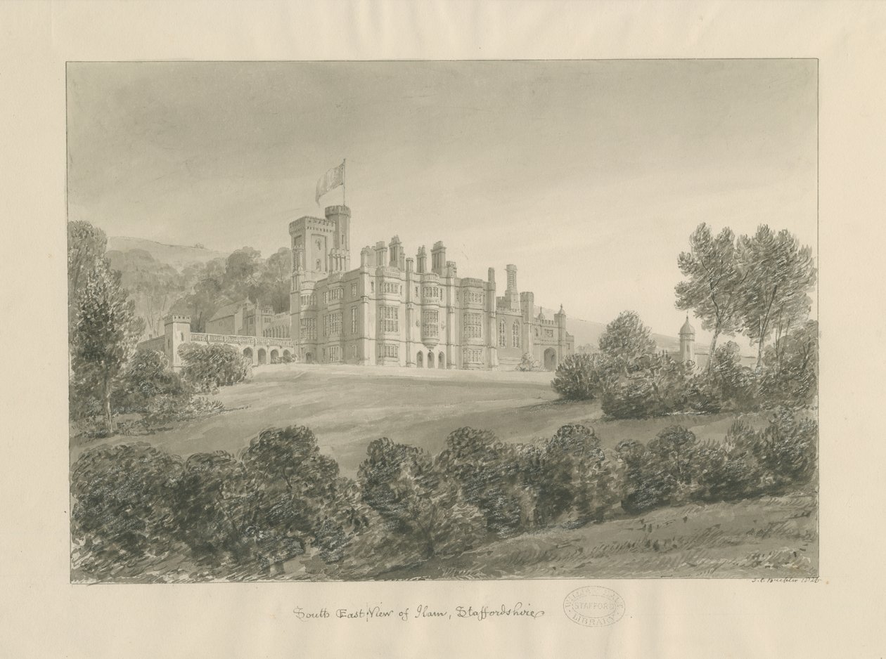 Ilam: rysunek w sepii autorstwa Charles Joseph Hullmandel
