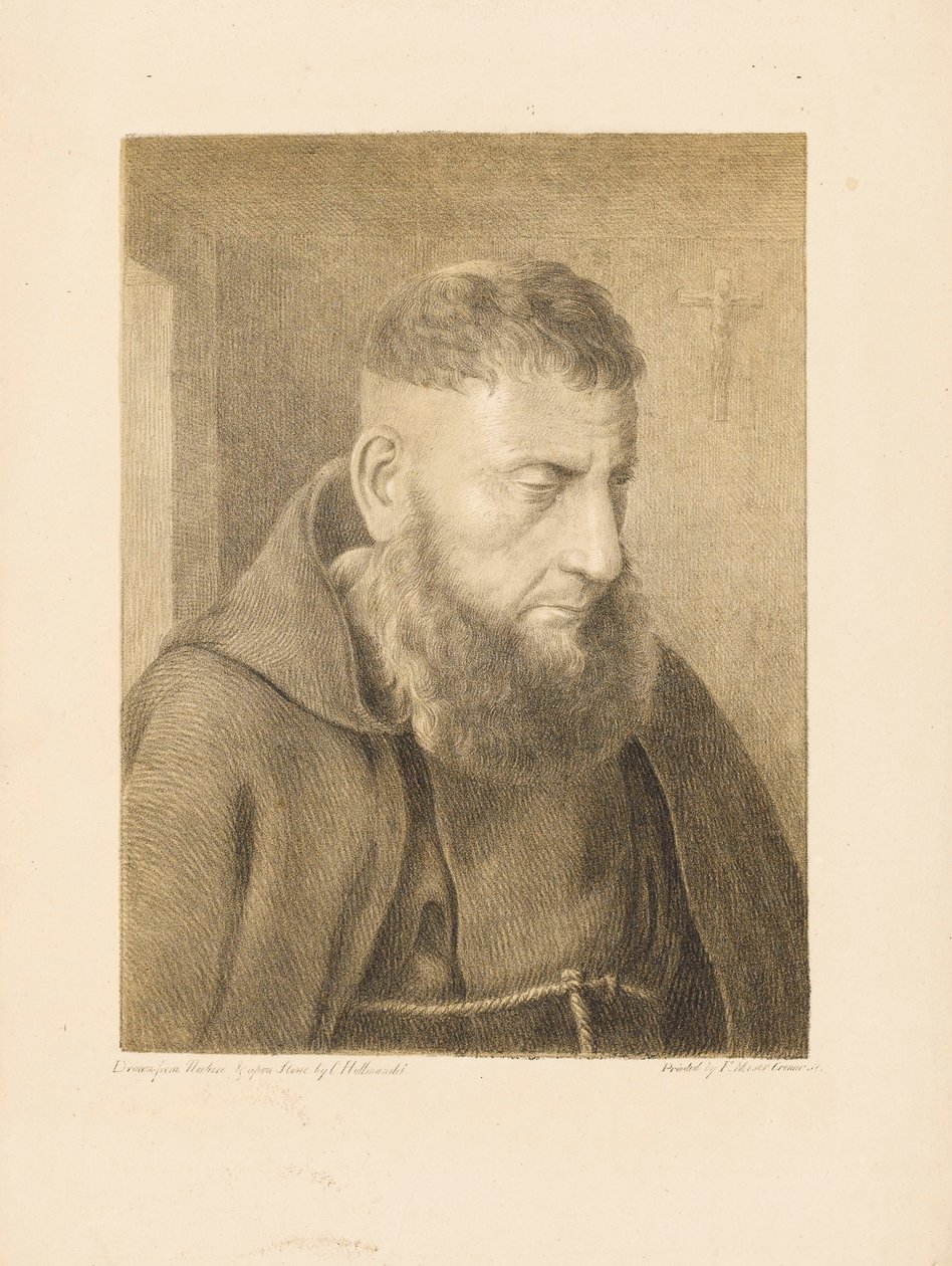Portret mnicha autorstwa Charles Joseph Hullmandel