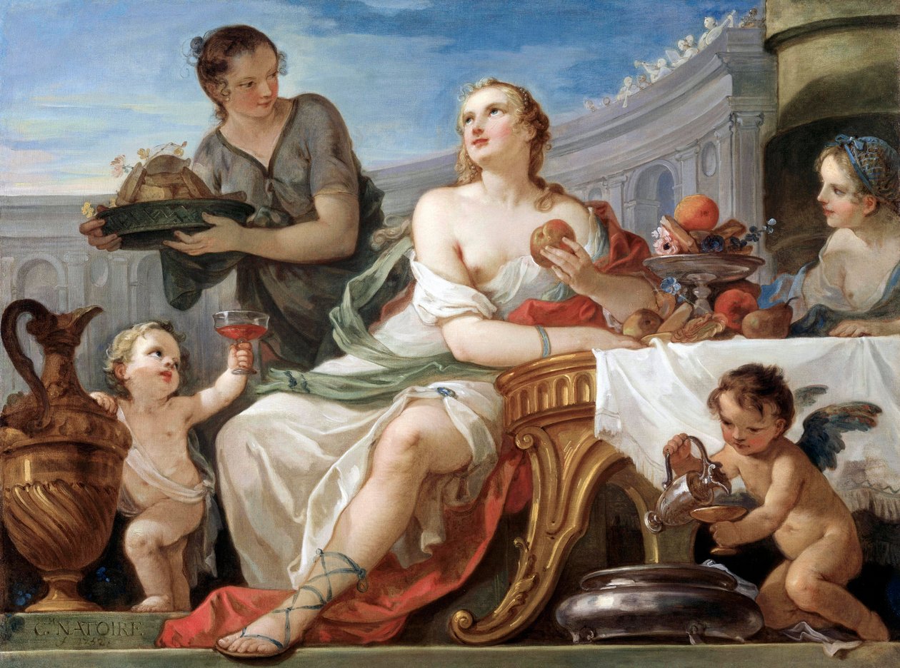 Obraz "Uczta Psyche" autorstwa Charlesa Josepha Natoire