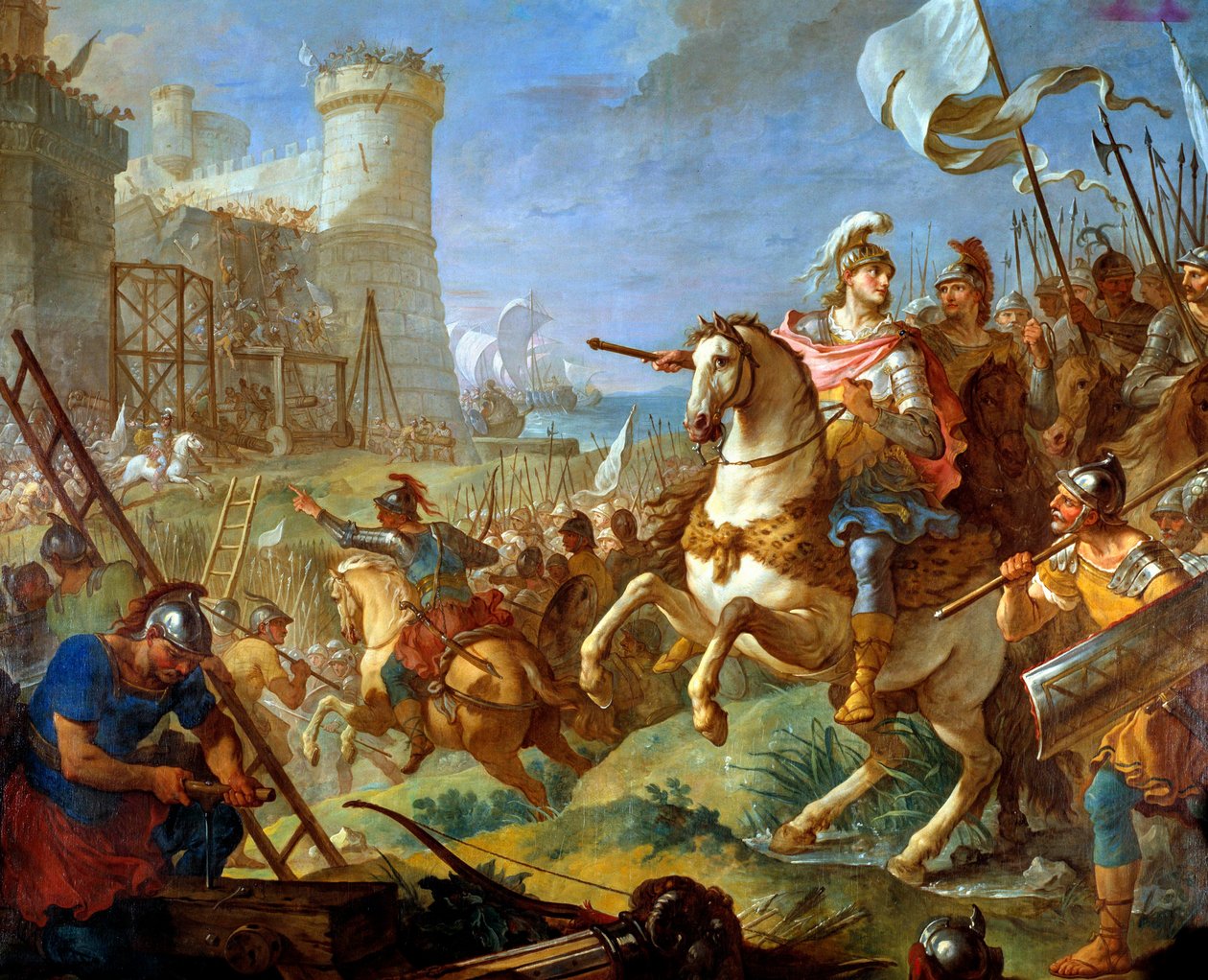 Oblężenie miasta Arles przez Teodoryka II, króla Wizygotów Obraz Charles Joseph Natoire (Charles Joseph Natoire autorstwa Charles Joseph Natoire